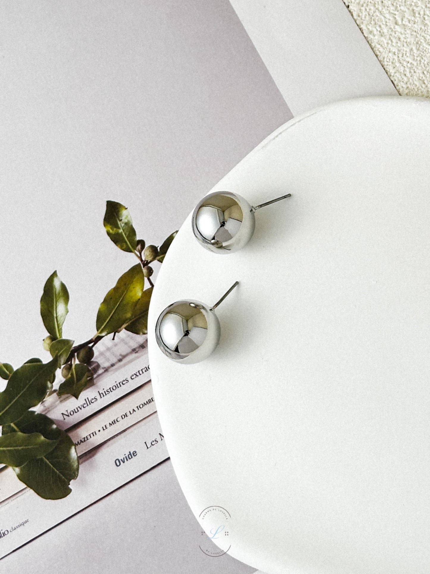 Silver Serenity Stud Earrings