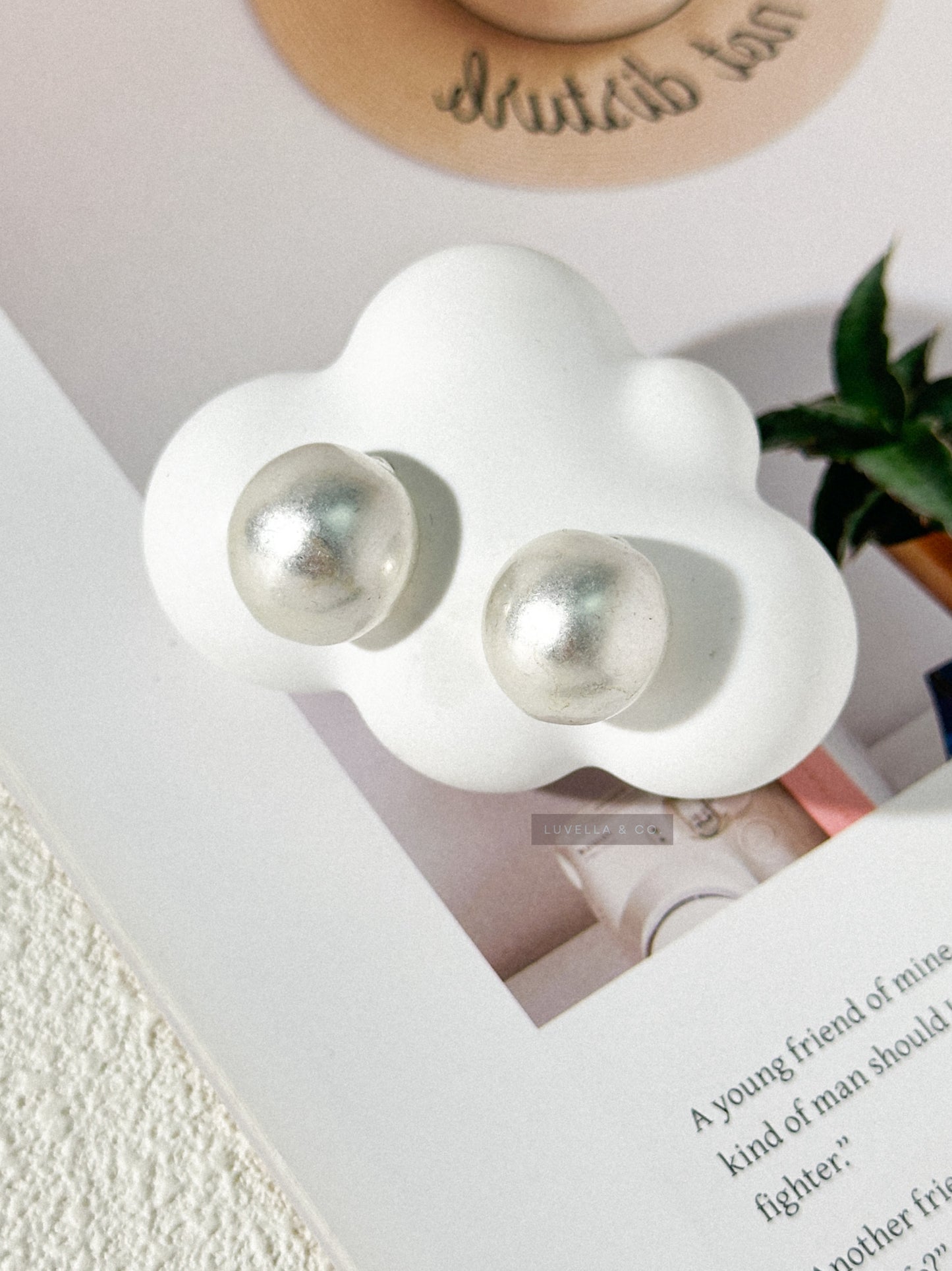 Silver Sphere Studs