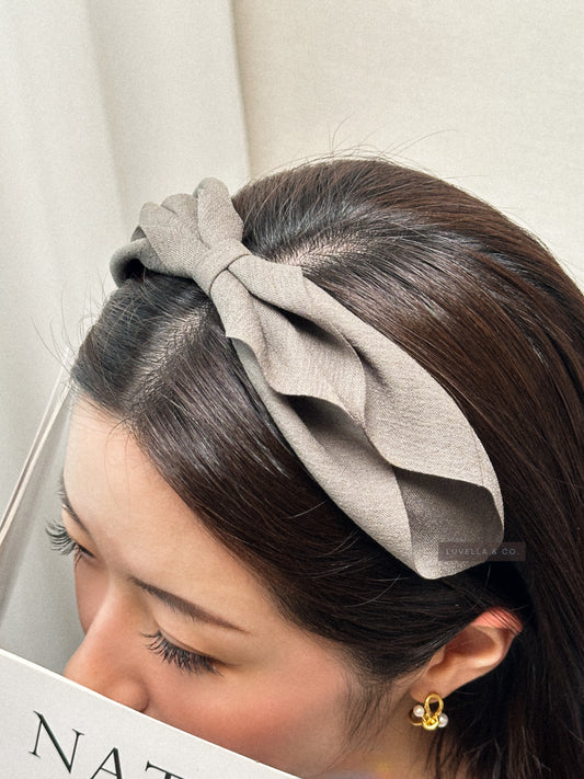 Soft Gray Ribbon Headband