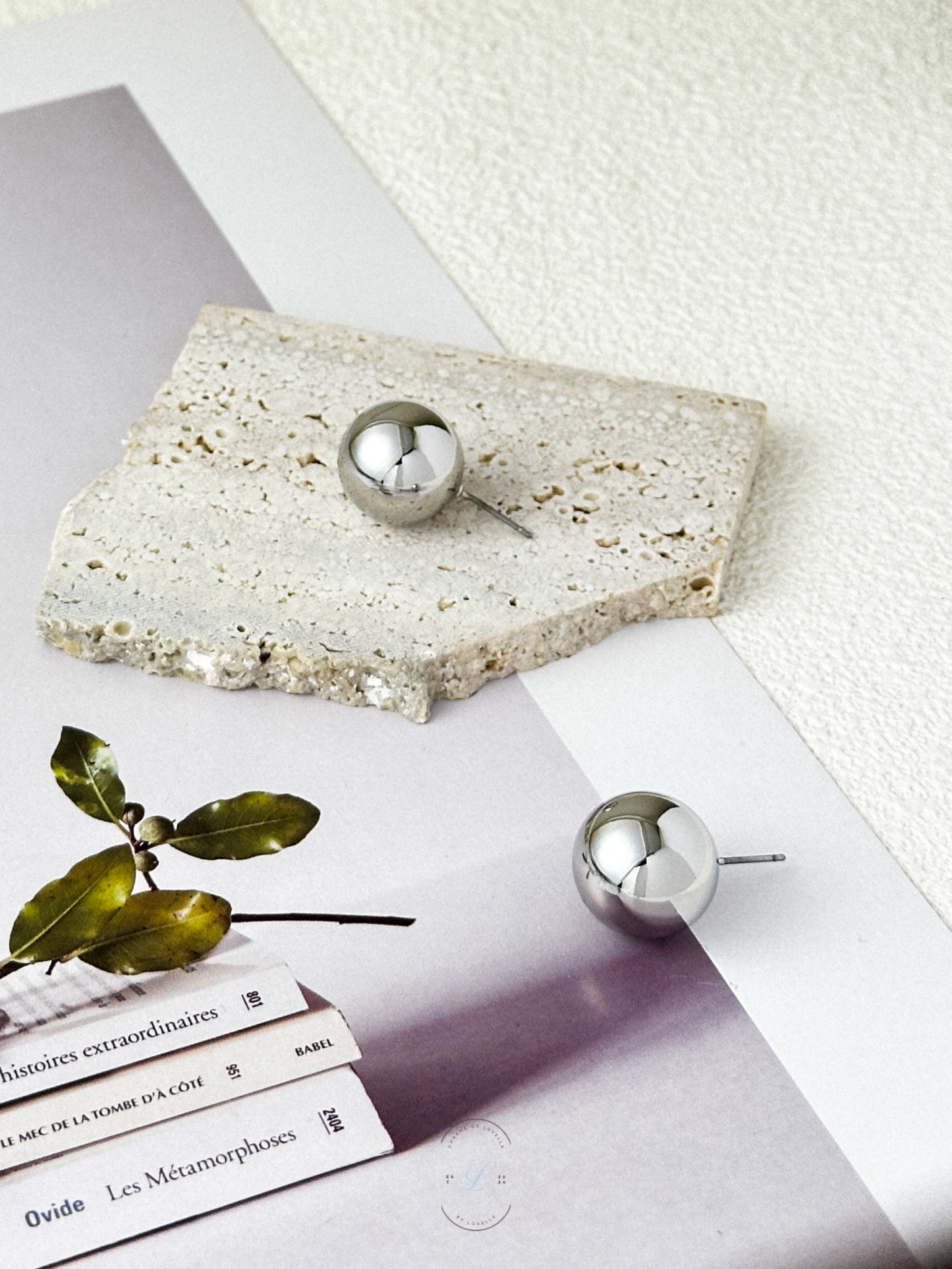 Silver Serenity Stud Earrings