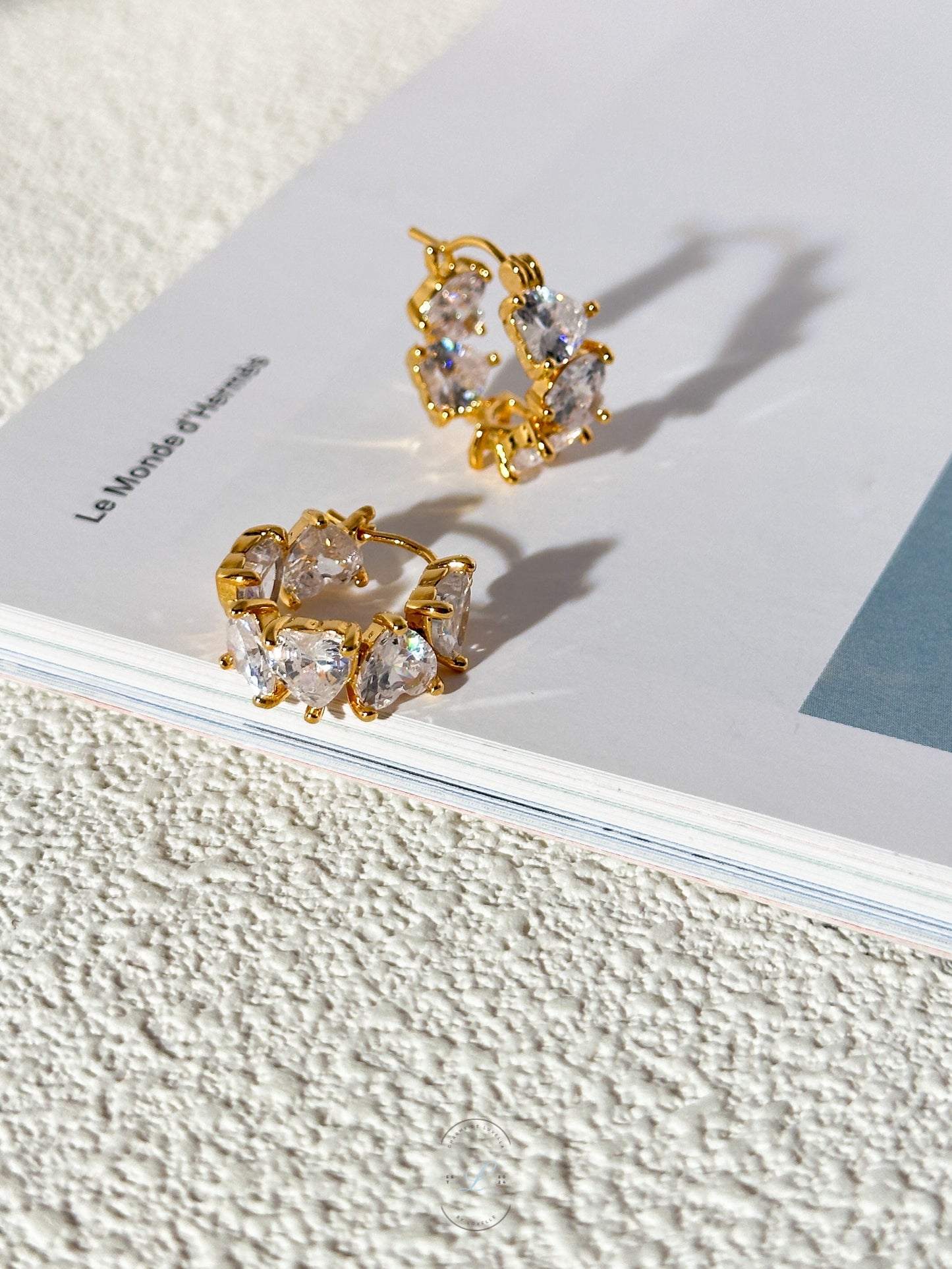 Pavé Diamond Heart Earrings