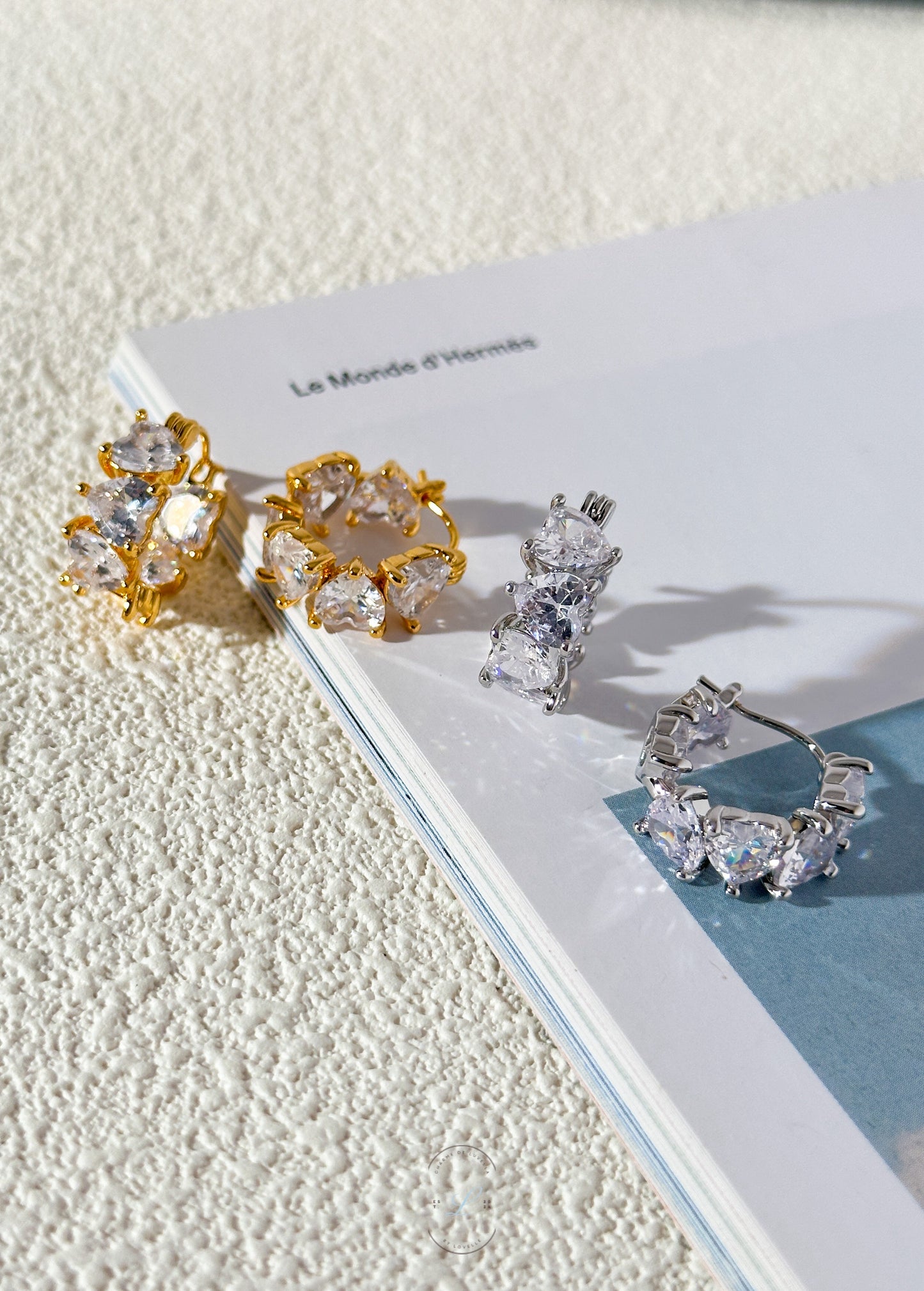 Pavé Diamond Heart Earrings