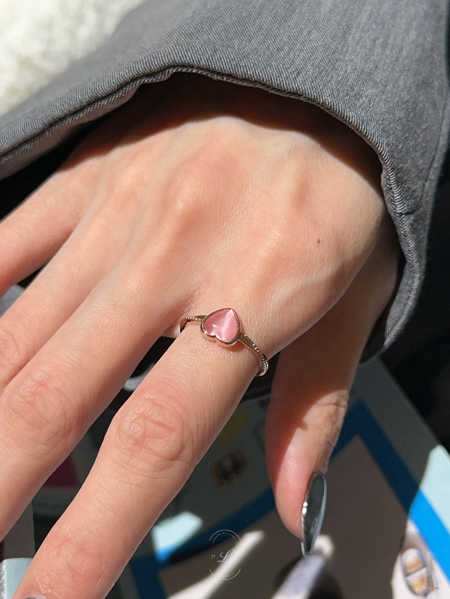 Aurora Adjustable Heart Ring