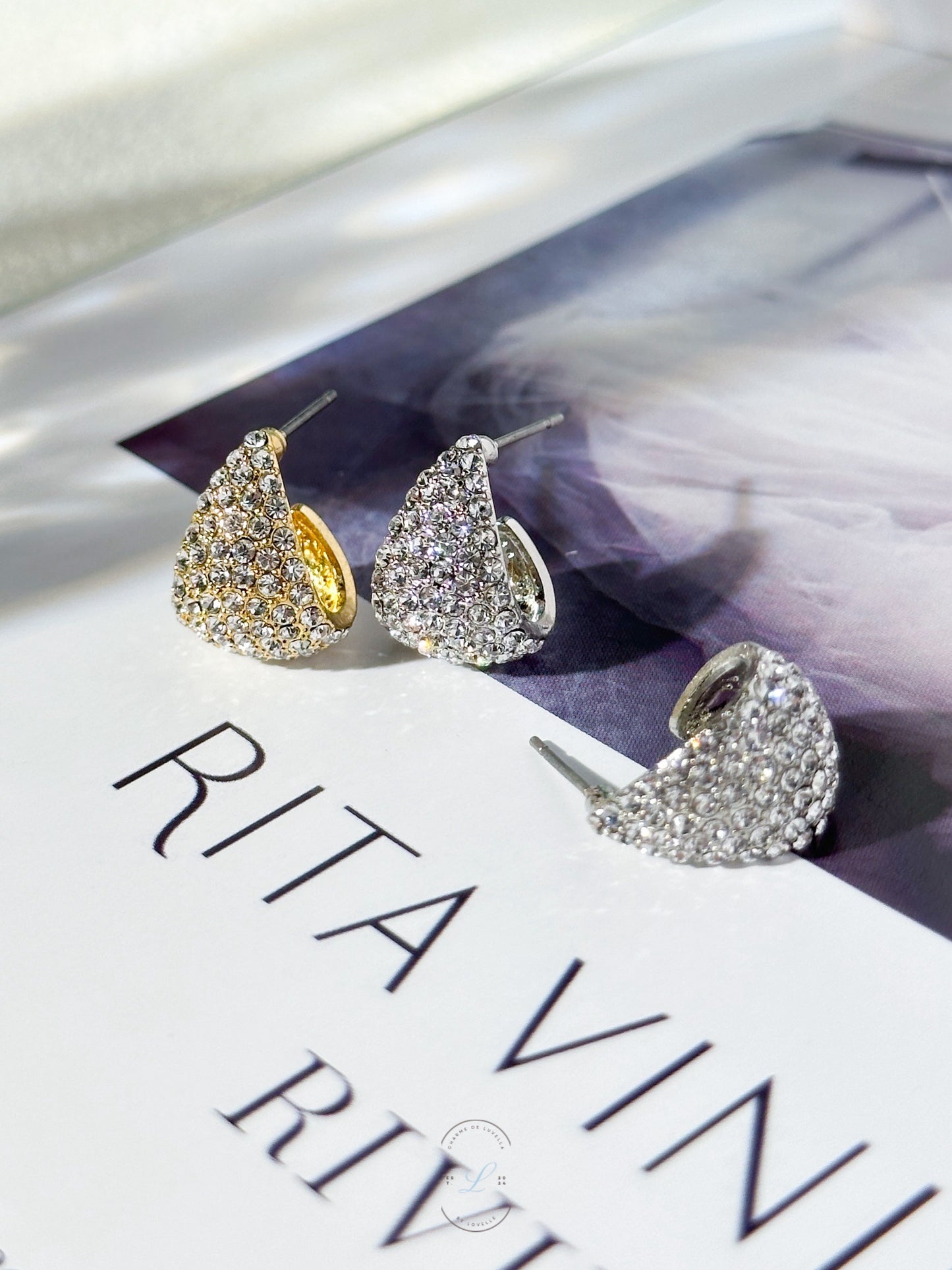 Triangular Dazzle Earrings