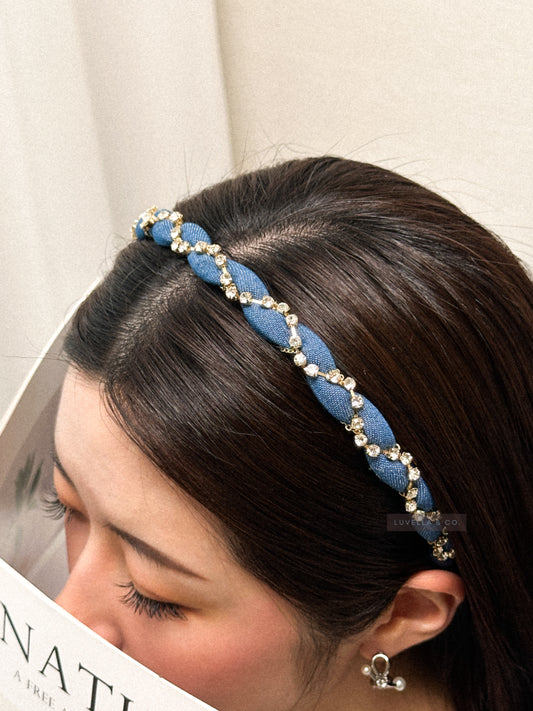 Braided Rhinestone Headband