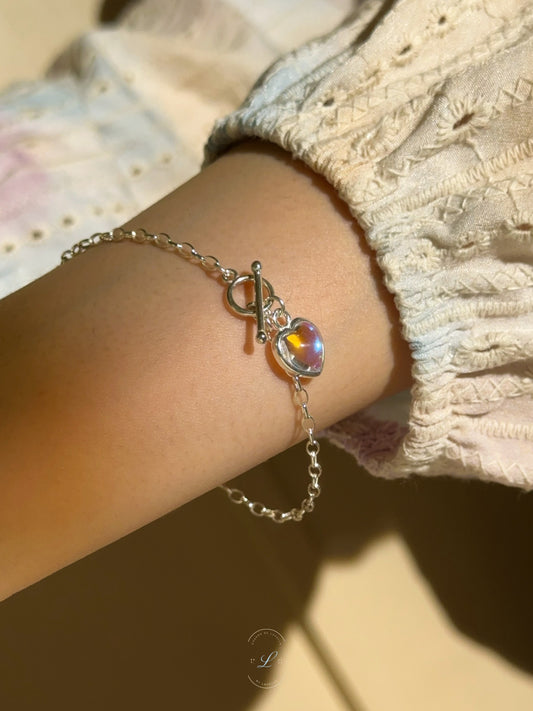 Aurora Heart Lock Bracelet