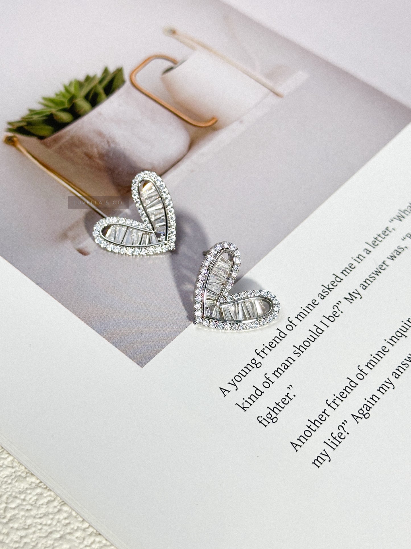 Heart Crystal Earrings