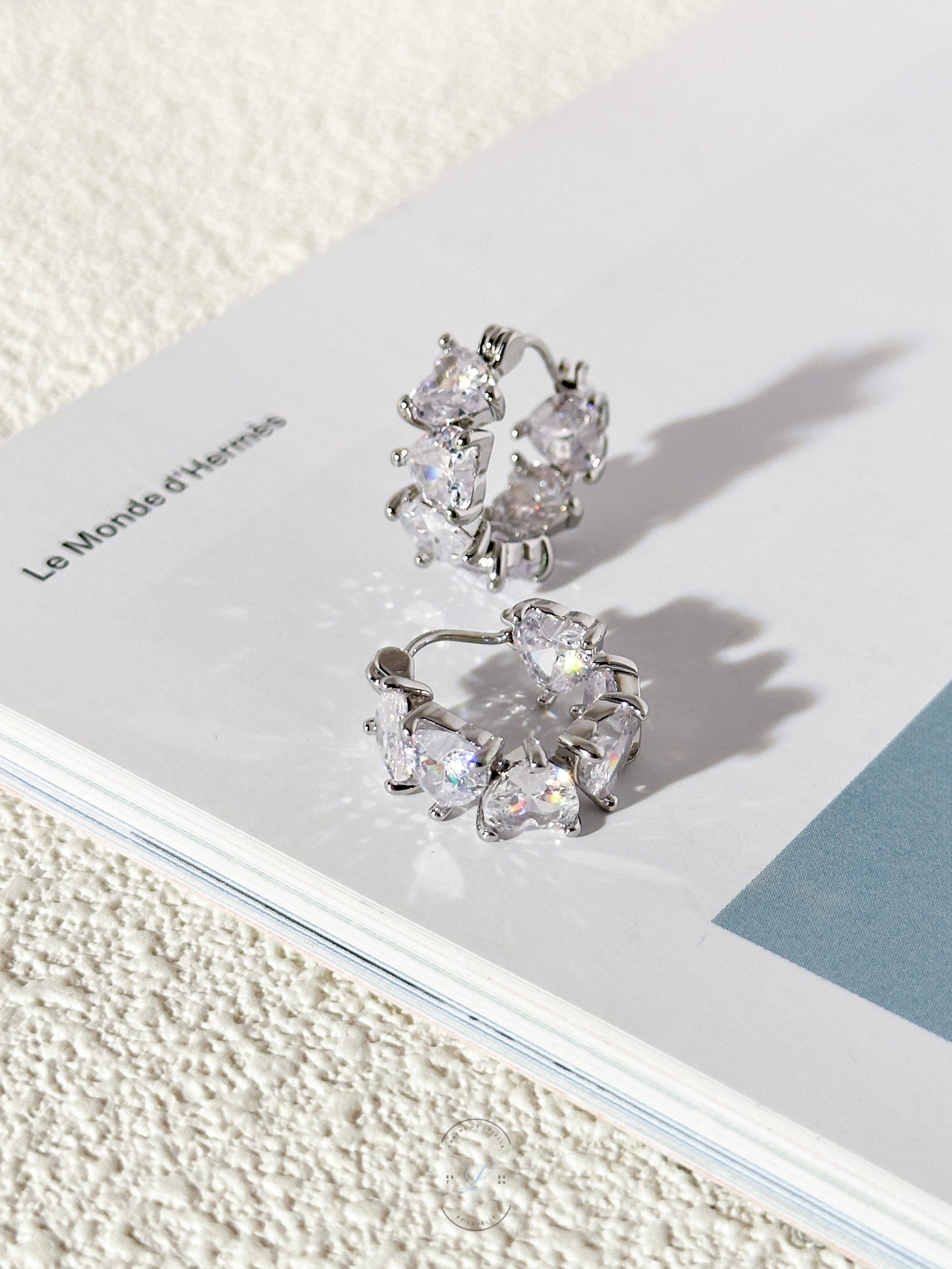 Pavé Diamond Heart Earrings