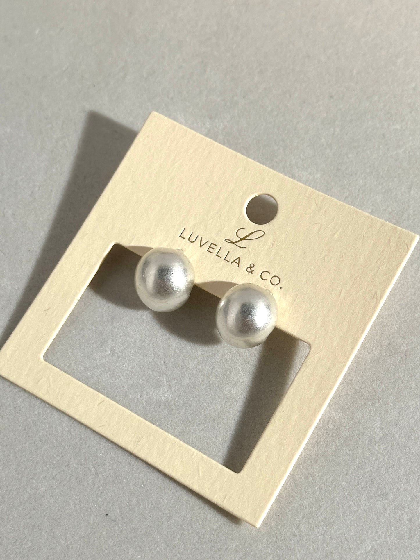 Silver Sphere Studs